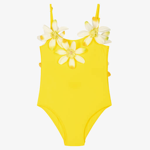Selini Action-Girls Yellow Floral Swimsuit | Childrensalon Outlet