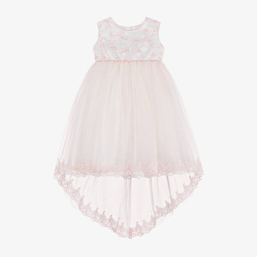 Sevva-Girls Blush Satin Tulle Gown | Childrensalon Outlet