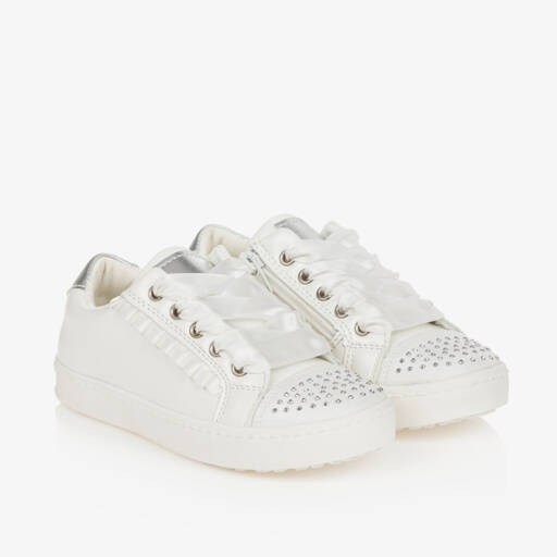 Sevva-Girls Silver-Studded Faux Leather Shoes | Childrensalon Outlet