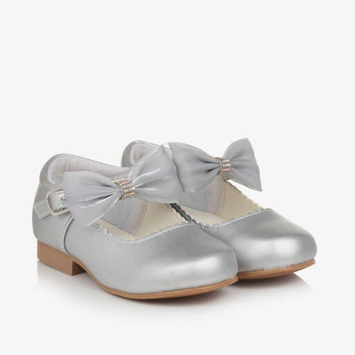 Sevva-Girls Sparkling Silver Bar Shoes | Childrensalon Outlet