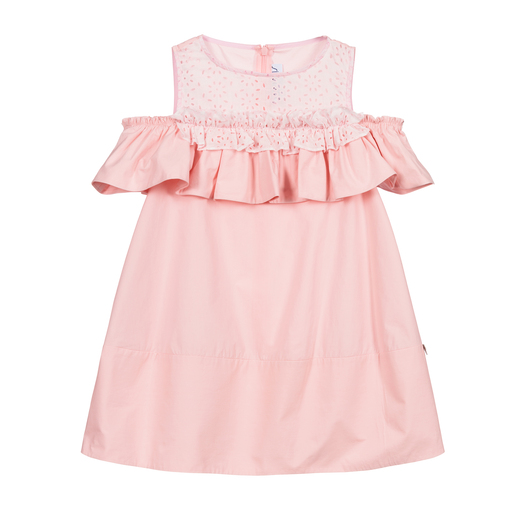 Simonetta-Girls Pink Cotton Dress | Childrensalon Outlet