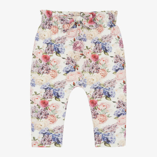 Sofija-Baby Girls Floral Cotton Trousers | Childrensalon Outlet