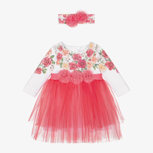 Sofija-Girls Rose Tulle Party Dress | Childrensalon Outlet