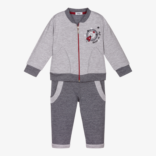 Sofija-Grey Cotton Baby Trouser Set | Childrensalon Outlet