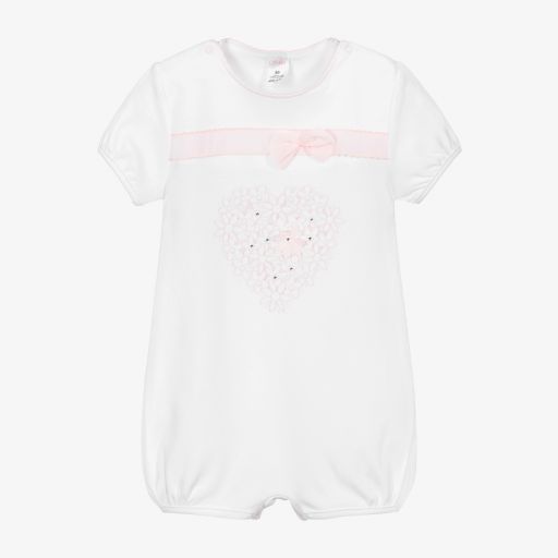 Sofija-White Cotton Baby Shortie | Childrensalon Outlet