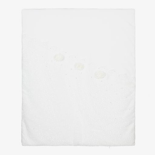 Sofija-White Padded Blanket (90cm) | Childrensalon Outlet
