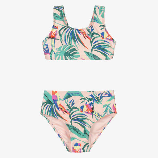 Soli Swim-Girls Pink Tropical Bikini (UPF50+) | Childrensalon Outlet