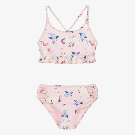 Soli Swim-Girls Pink Unicorn Bikini (UPF50+) | Childrensalon Outlet
