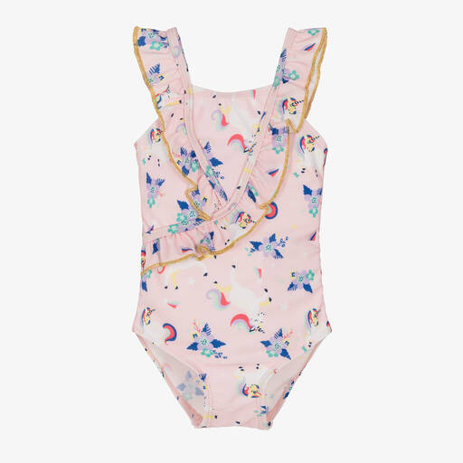 Soli Swim-Girls Pink Unicorn Swimsuit (UPF50+) | Childrensalon Outlet