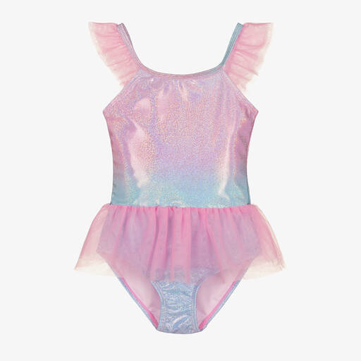 Soli Swim-Girls Purple Glitter Swimsuit (UPF50+) | Childrensalon Outlet
