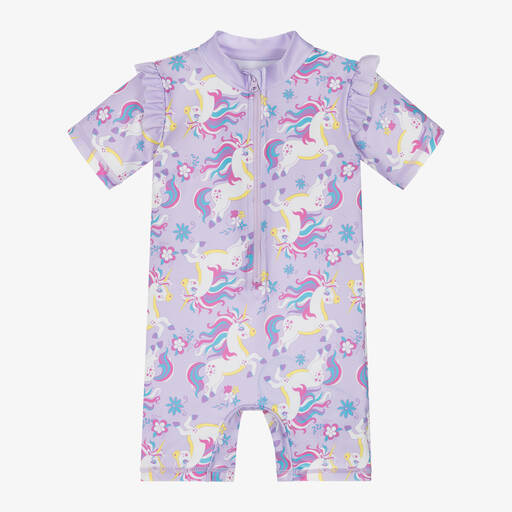 Soli Swim-طقم واقي من الشمس بطبعة يونيكورن (UPF50+) | Childrensalon Outlet