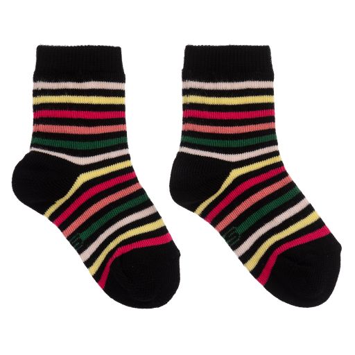 Sonia Rykiel Paris-Baby Girls Black Striped Socks | Childrensalon Outlet