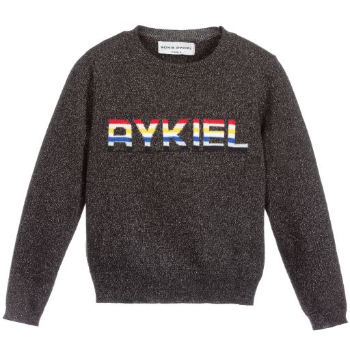Sonia Rykiel Paris-Black Sparkly Wool Sweater | Childrensalon Outlet