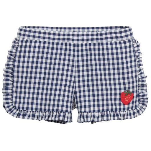 Sonia Rykiel Paris-Синие хлопковые шорты в мелкую клетку | Childrensalon Outlet