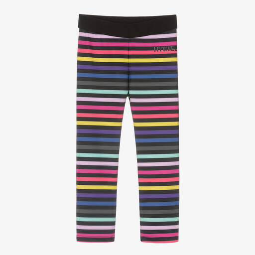 Sonia Rykiel Paris-ليغنغز ليكرا مقلم بطبعة ملونة للبنات | Childrensalon Outlet