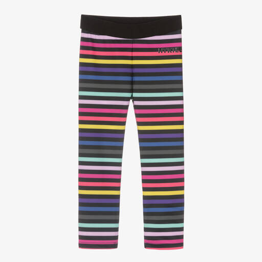 Sonia Rykiel Paris-Legging de sport noir rayé fille | Childrensalon Outlet