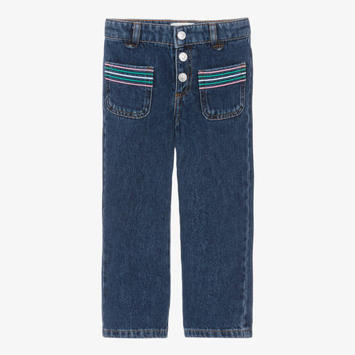 Sonia Rykiel Paris-Girls Blue Cotton Denim Jeans | Childrensalon Outlet