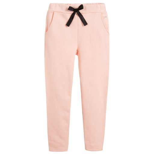 Sonia Rykiel Paris-Girls Pink Cotton Joggers | Childrensalon Outlet