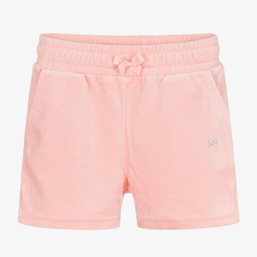 Sonia Rykiel Paris-Girls Pink Velour Shorts | Childrensalon Outlet