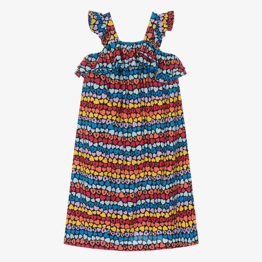 Sonia Rykiel Paris-Teen Girls Black Cotton Heart Dress | Childrensalon Outlet