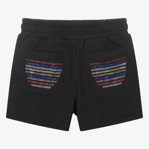 Sonia Rykiel Paris-شورت قطن جيرسي لون أسود للمراهقات | Childrensalon Outlet