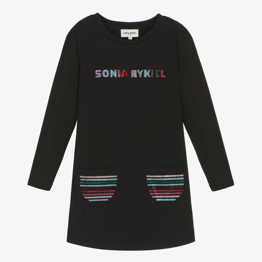 Sonia Rykiel Paris-Teen Girls Black Diamanté Dress | Childrensalon Outlet