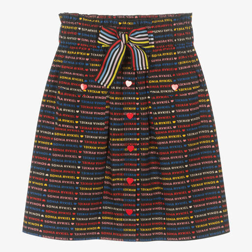 Sonia Rykiel Paris-Teen Girls Black Logo Striped Skirt | Childrensalon Outlet