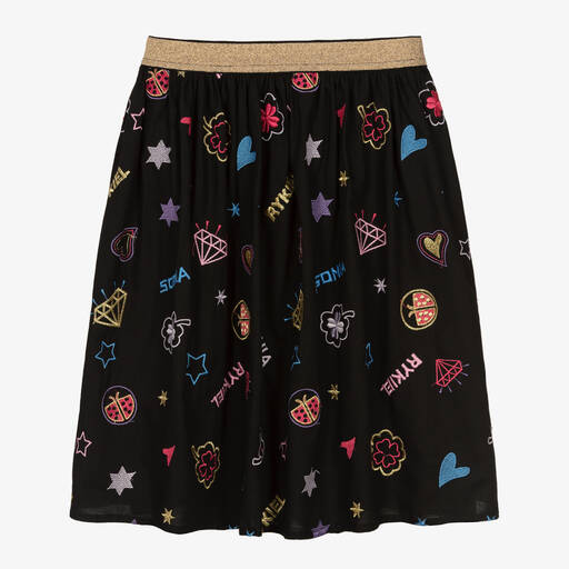 Sonia Rykiel Paris-Teen Girls Black Stars & Charms Skirt | Childrensalon Outlet