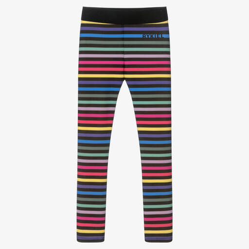 Sonia Rykiel Paris-Schwarze Teen Leggings mit Streifen | Childrensalon Outlet