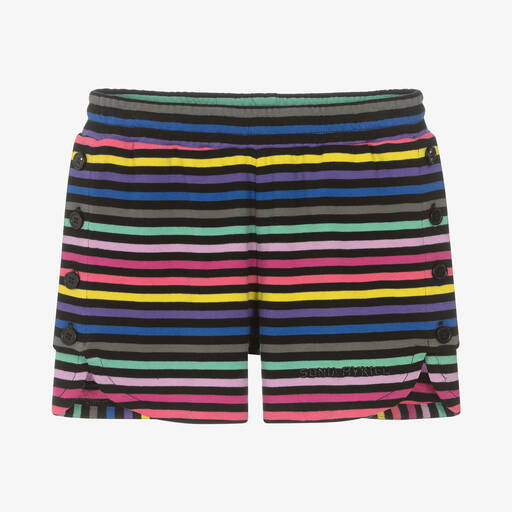 Sonia Rykiel Paris-شورت تينز بناتي قطن مقلم بطبعة ملونة | Childrensalon Outlet