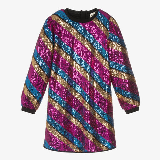 Sonia Rykiel Paris-Robe rose et dorée à sequins ado | Childrensalon Outlet