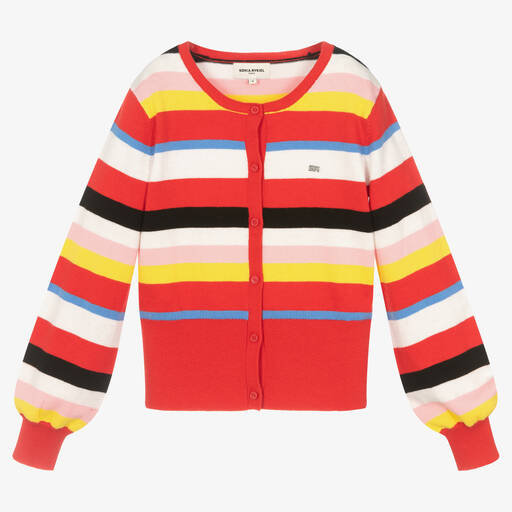 Sonia Rykiel Paris-Красный кардиган в полоску | Childrensalon Outlet