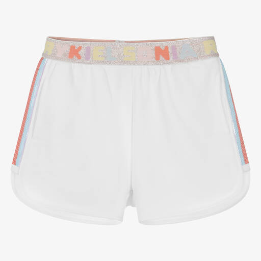 Sonia Rykiel Paris-شورت قطن جيرسي لون أبيض للمراهقات | Childrensalon Outlet