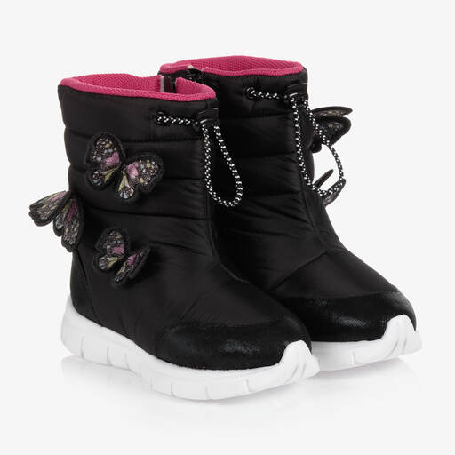 Sophia Webster Mini-Girls Black Riva Snow Boots | Childrensalon Outlet