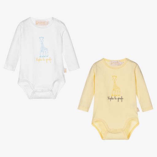 Sophie la Girafe-Baby Cotton Bodyvest (2 Pack) | Childrensalon Outlet