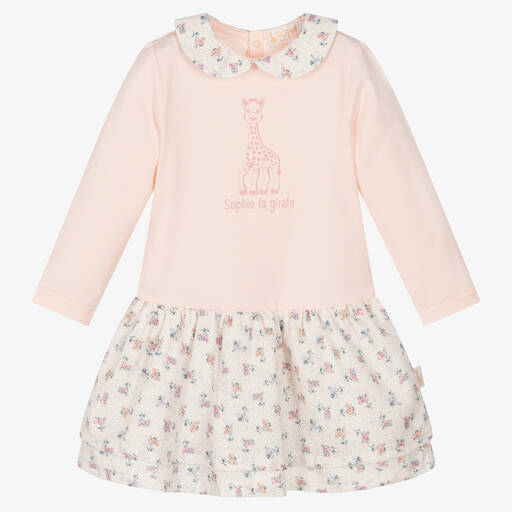 Sophie la Girafe-Розовое платье в цветочек для малышек | Childrensalon Outlet