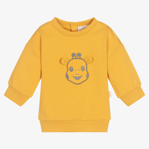 Sophie la Girafe-Baby Yellow Cotton Sweatshirt | Childrensalon Outlet