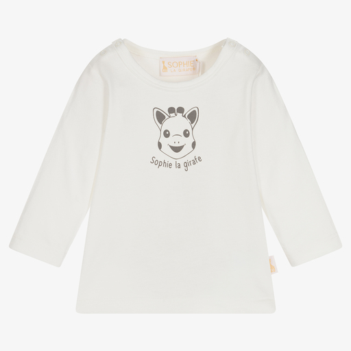 Sophie la Girafe-Elfenbeinfarbenes Baumwolloberteil (B) | Childrensalon Outlet