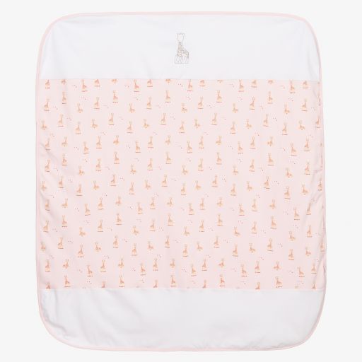 Sophie la Girafe-Pink Cotton Blanket (88cm) | Childrensalon Outlet