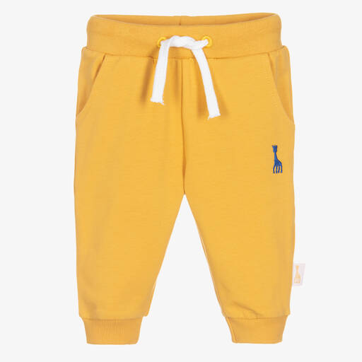 Sophie la Girafe-Yellow Cotton Baby Joggers | Childrensalon Outlet