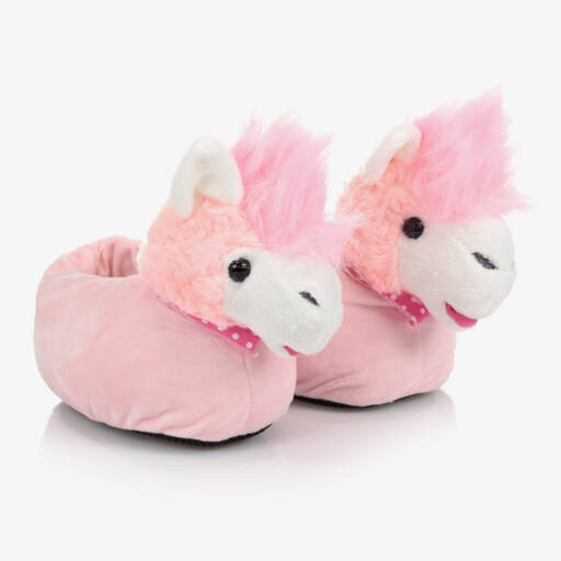 Souza-Girls Fluffy Pink Animal Slippers | Childrensalon Outlet