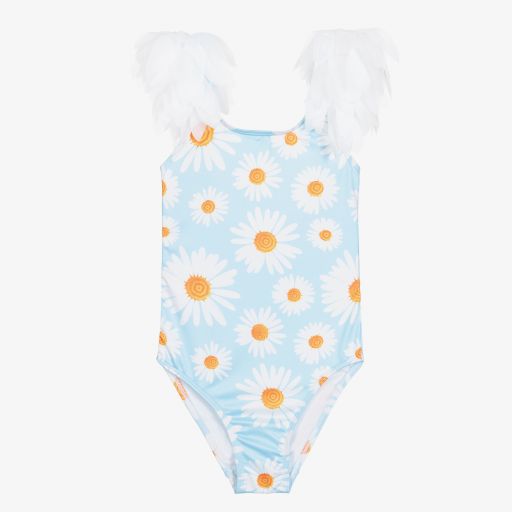 Stella Cove-Blue Daisies & Petals Swimsuit | Childrensalon Outlet