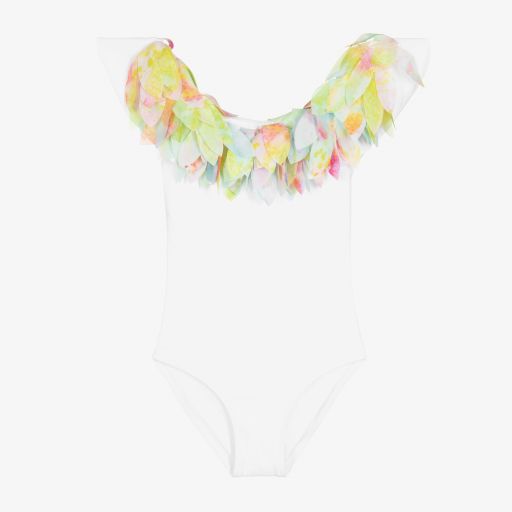 Stella Cove-Girls White Petals Swimsuit | Childrensalon Outlet