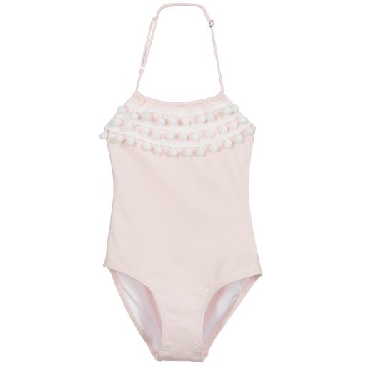 Stella Cove-Pink Pom-Pom Swimsuit | Childrensalon Outlet