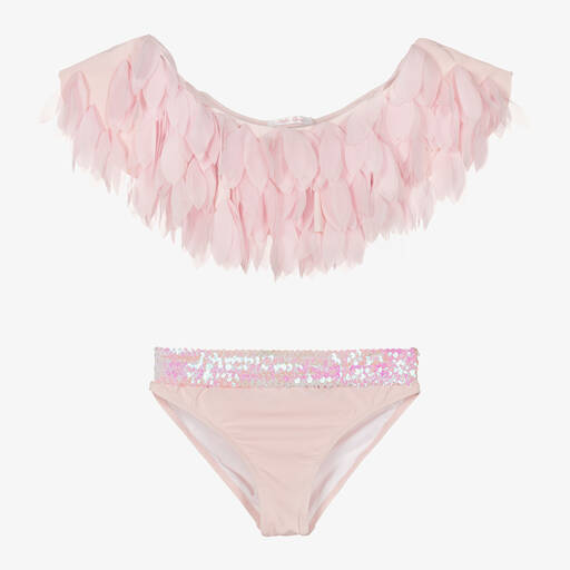 Stella Cove-Teen Girls Pink Petals & Sequins Bikini | Childrensalon Outlet