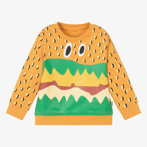 Stella McCartney Kids-Оранжевый свитшот с сэндвичем для малышей | Childrensalon Outlet