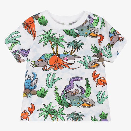 Stella McCartney Kids-Футболка с морским принтом для малышей | Childrensalon Outlet