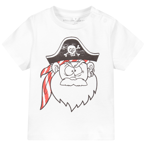 Stella McCartney Kids-Baumwoll-T-Shirt mit Piraten-Print für Babys | Childrensalon Outlet