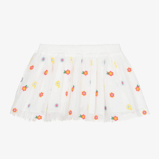 Stella McCartney Kids-Baby Girls White Floral Skirt | Childrensalon Outlet