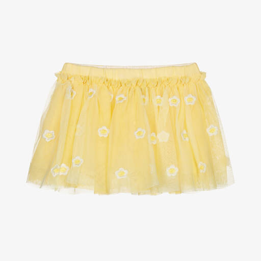 Stella McCartney Kids-Baby Girls Yellow Daisy Tulle Skirt | Childrensalon Outlet